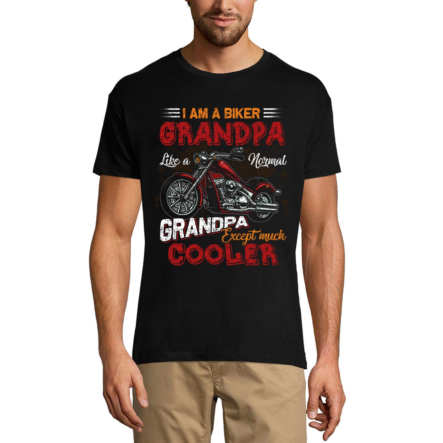 ULTRABASIC Men's Novelty T-Shirt Biker Grandpa - Funny Cool Biker Tee Shirt