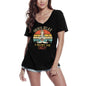 ULTRABASIC Women's V-Neck T-Shirt Breath Relax Accept the Crazy - Spiritual Meditation Tee Shirt