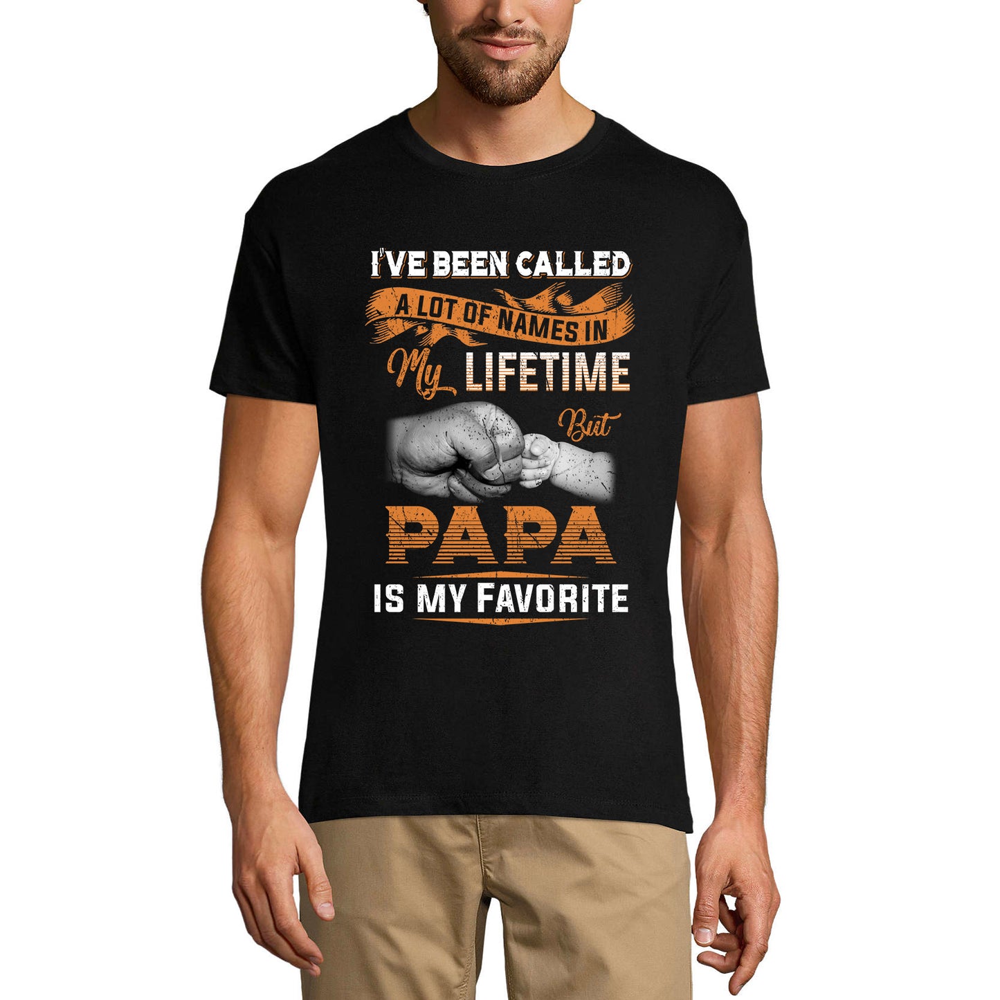 ULTRABASIC Men's Graphic T-Shirt Papa Is My Favorite Name - Family Love