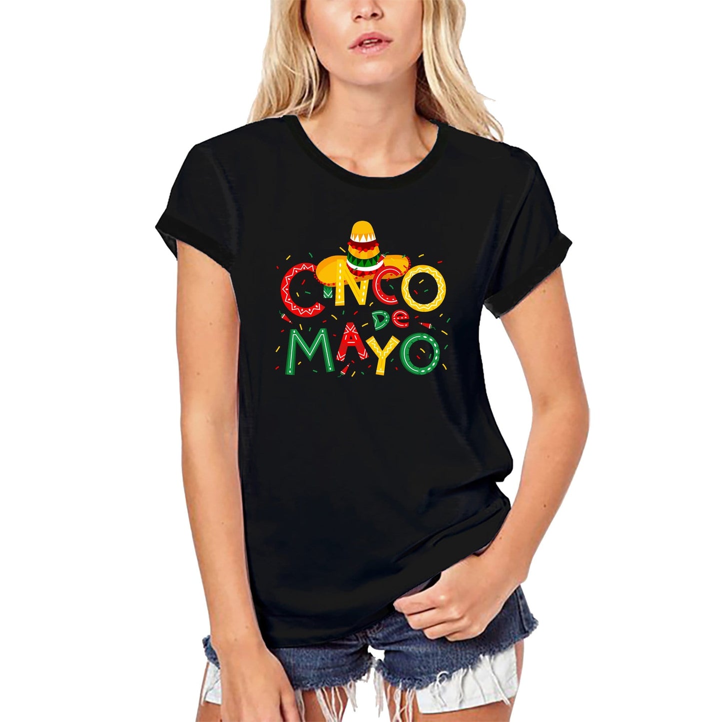 ULTRABASIC Women's Organic T-Shirt Cinco de Mayo - Funny Sombrero Tee Shirt