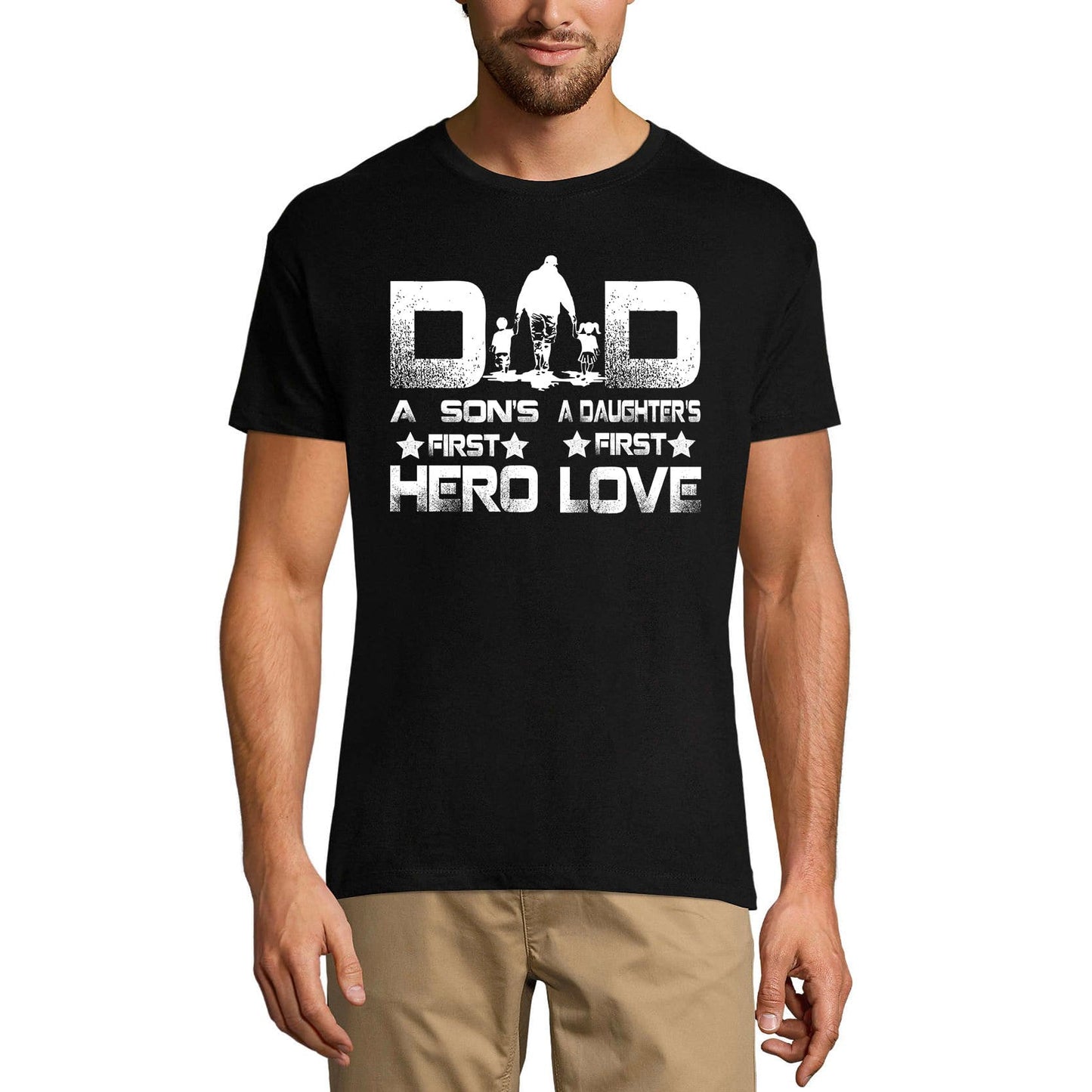 ULTRABASIC Men's T-Shirt Daddy A Son's First Hero S Daughter's First Love