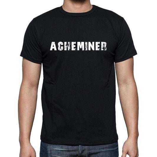 Acheminer French Dictionary Mens Short Sleeve Round Neck T-Shirt 00009 - Casual