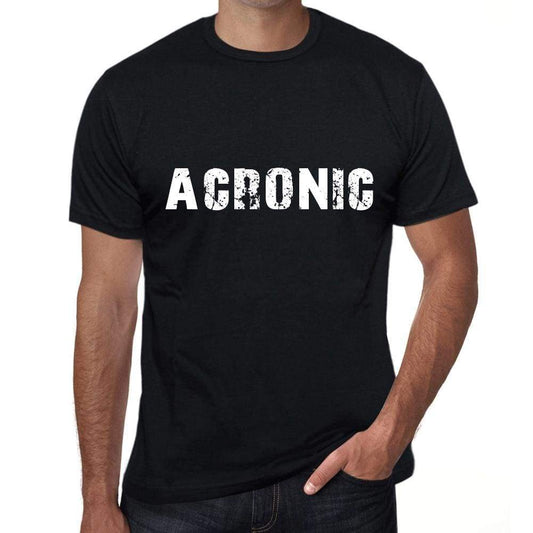 Acronic Mens Vintage T Shirt Black Birthday Gift 00555 - Black / Xs - Casual