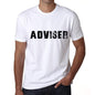 Adviser Mens T Shirt White Birthday Gift 00552 - White / Xs - Casual