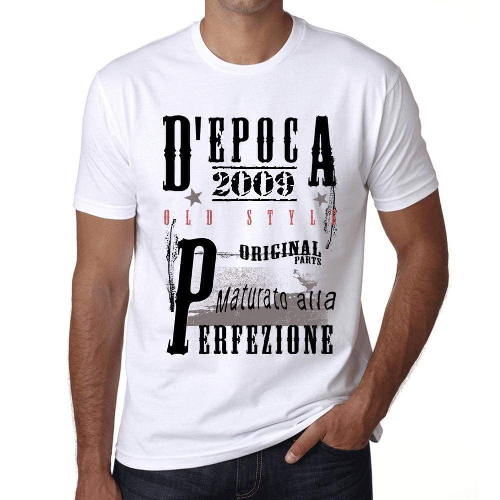 Aged to Perfection, Italian, 2009, White, Men's Short Sleeve Round Neck T-shirt, gift t-shirt 00357 - Ultrabasic