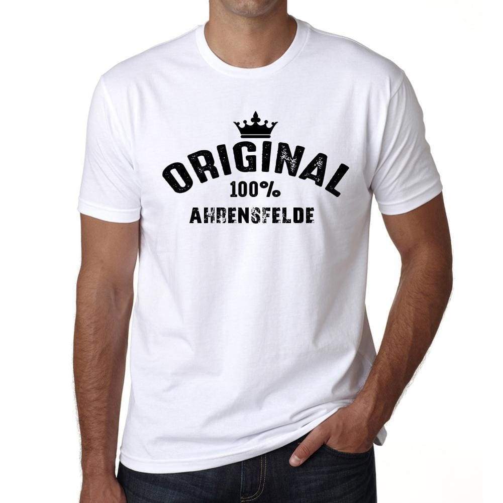 Ahrensfelde 100% German City White Mens Short Sleeve Round Neck T-Shirt 00001 - Casual