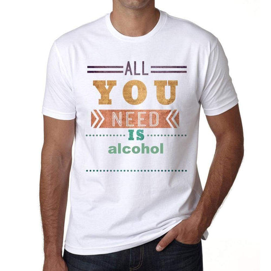 Alcohol Mens Short Sleeve Round Neck T-Shirt 00025 - Casual