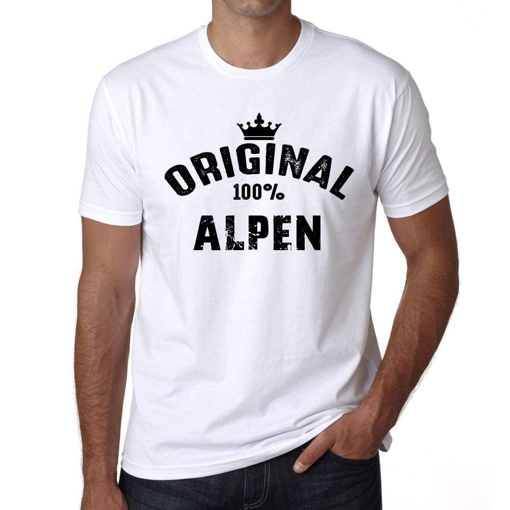 Alpen 100% German City White Mens Short Sleeve Round Neck T-Shirt 00001 - Casual