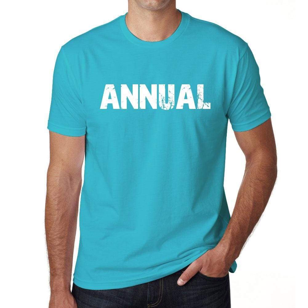 Annual Mens Short Sleeve Round Neck T-Shirt 00020 - Blue / S - Casual