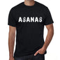 Asanas Mens Vintage T Shirt Black Birthday Gift 00554 - Black / Xs - Casual