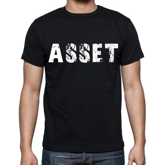 Asset White Letters Mens Short Sleeve Round Neck T-Shirt 00007