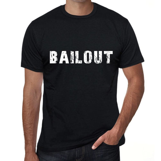 Bailout Mens Vintage T Shirt Black Birthday Gift 00555 - Black / Xs - Casual