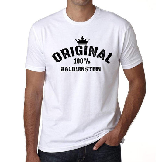 Balduinstein 100% German City White Mens Short Sleeve Round Neck T-Shirt 00001 - Casual