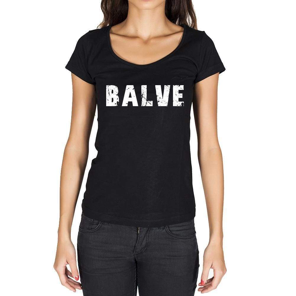 Balve German Cities Black Womens Short Sleeve Round Neck T-Shirt 00002 - Casual