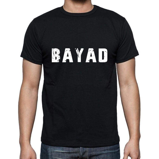 Bayad Mens Short Sleeve Round Neck T-Shirt 5 Letters Black Word 00006 - Casual
