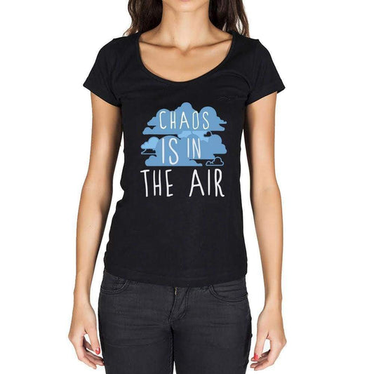 Chaos In The Air Black Womens Short Sleeve Round Neck T-Shirt Gift T-Shirt 00303 - Black / Xs - Casual