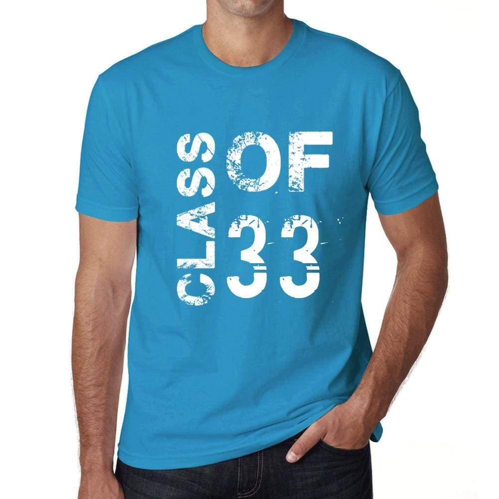 Class Of 33 Grunge Mens T-Shirt Blue Birthday Gift 00483 - Blue / Xs - Casual