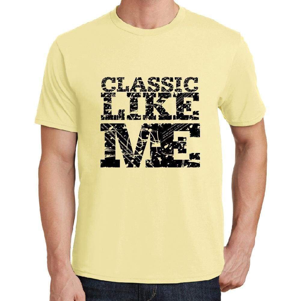 Classic Like Me Yellow Mens Short Sleeve Round Neck T-Shirt 00294 - Yellow / S - Casual