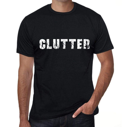 Clutter Mens Vintage T Shirt Black Birthday Gift 00555 - Black / Xs - Casual