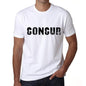 Concur Mens T Shirt White Birthday Gift 00552 - White / Xs - Casual