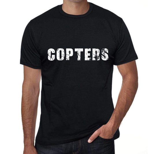 Copters Mens Vintage T Shirt Black Birthday Gift 00555 - Black / Xs - Casual
