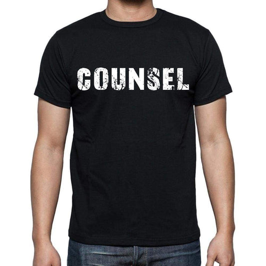 Counsel White Letters Mens Short Sleeve Round Neck T-Shirt 00007