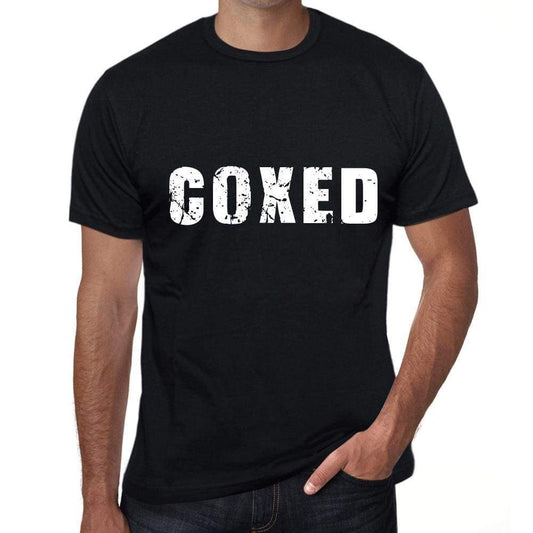 Coxed Mens Retro T Shirt Black Birthday Gift 00553 - Black / Xs - Casual