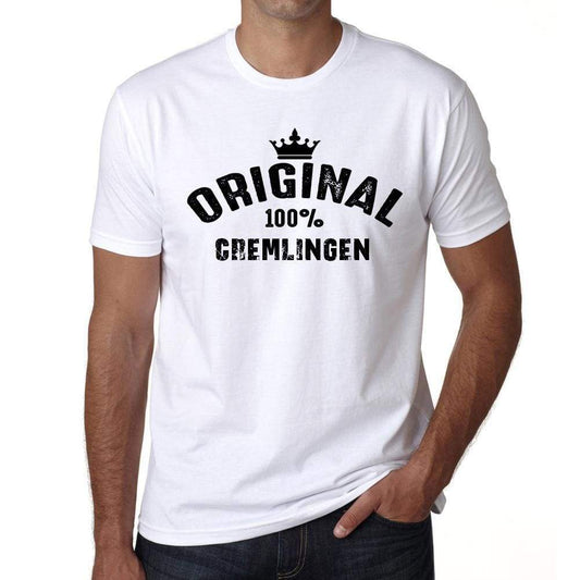 Cremlingen 100% German City White Mens Short Sleeve Round Neck T-Shirt 00001 - Casual