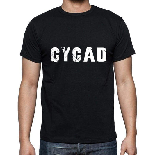 Cycad Mens Short Sleeve Round Neck T-Shirt 5 Letters Black Word 00006 - Casual
