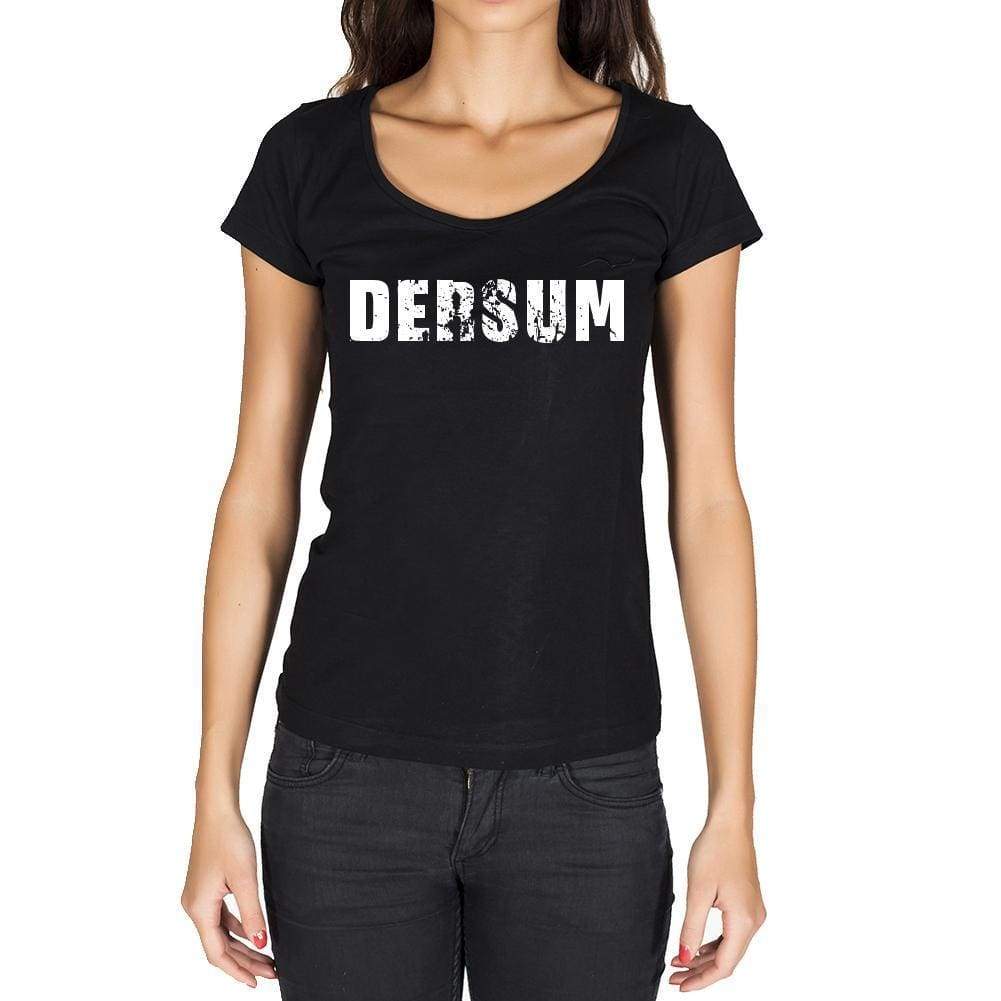 Dersum German Cities Black Womens Short Sleeve Round Neck T-Shirt 00002 - Casual