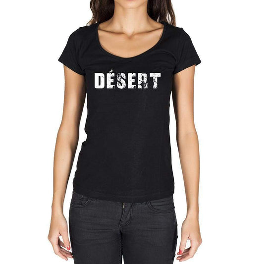 Désert French Dictionary Womens Short Sleeve Round Neck T-Shirt 00010 - Casual