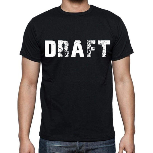 Draft Mens Short Sleeve Round Neck T-Shirt Black T-Shirt En
