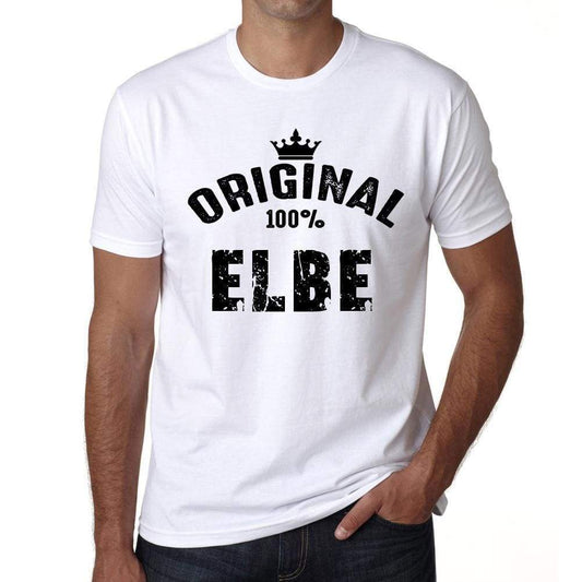 Elbe 100% German City White Mens Short Sleeve Round Neck T-Shirt 00001 - Casual