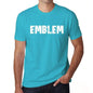 Emblem Mens Short Sleeve Round Neck T-Shirt 00020 - Blue / S - Casual