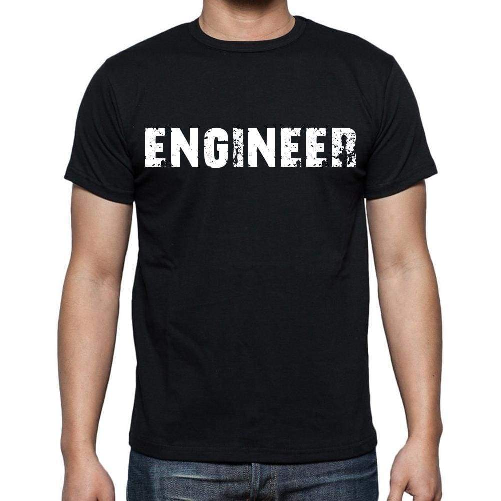Engineer Mens Short Sleeve Round Neck T-Shirt Black T-Shirt En