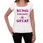 Enthusiastic Being Great White Womens Short Sleeve Round Neck T-Shirt Gift T-Shirt 00323 - White / Xs - Casual