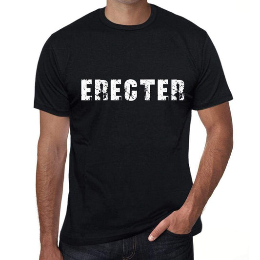 erecter Mens Vintage T shirt Black Birthday Gift 00555 - Ultrabasic
