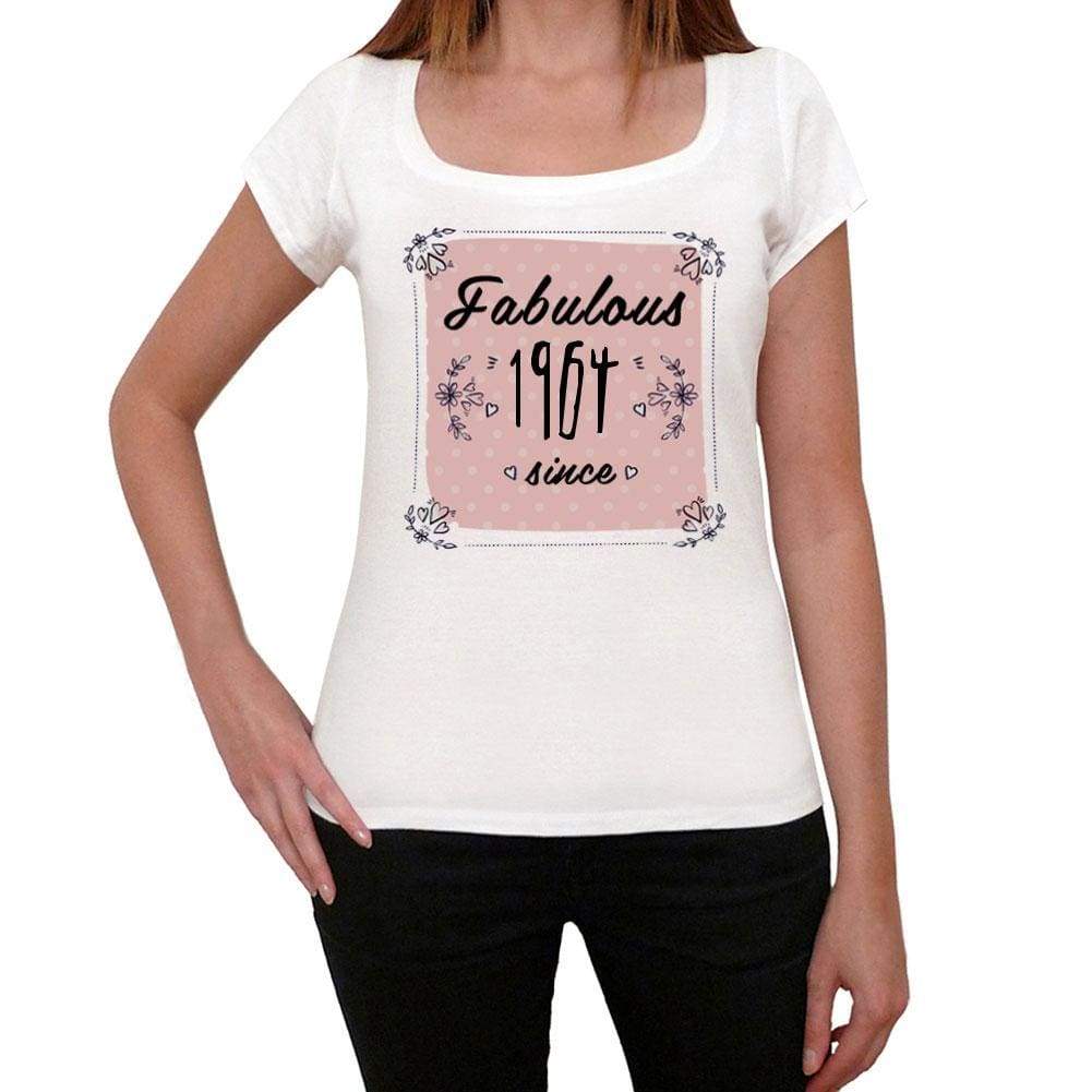 Fabulous Since 1964 Womens T-Shirt White Birthday Gift 00433 - White / Xs - Casual