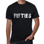 fifties Mens Vintage T shirt Black Birthday Gift 00555 - Ultrabasic