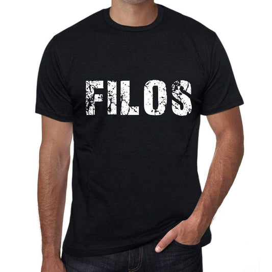 Filos Mens Retro T Shirt Black Birthday Gift 00553 - Black / Xs - Casual