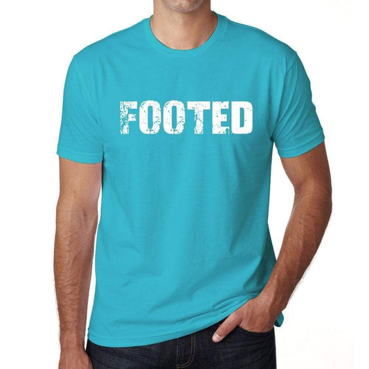 Footed Mens Short Sleeve Round Neck T-Shirt - Blue / S - Casual