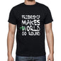 Friendship World Goes Round Mens Short Sleeve Round Neck T-Shirt 00082 - Black / S - Casual