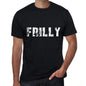 Frilly Mens Vintage T Shirt Black Birthday Gift 00554 - Black / Xs - Casual