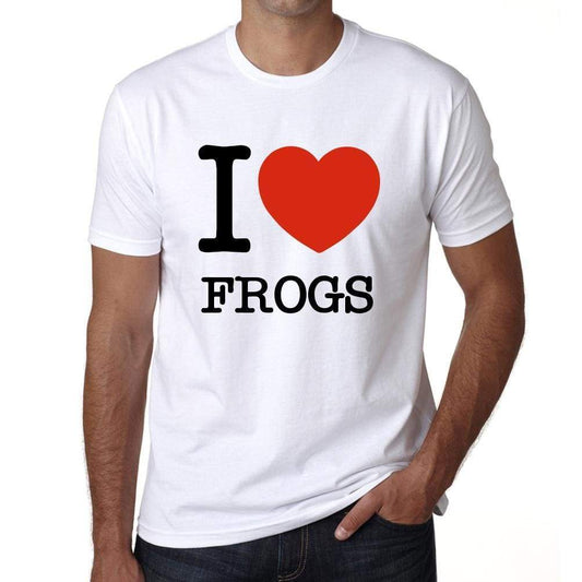 Frogs Mens Short Sleeve Round Neck T-Shirt - White / S - Casual