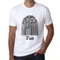 Fun Fingerprint White Mens Short Sleeve Round Neck T-Shirt Gift T-Shirt 00306 - White / S - Casual