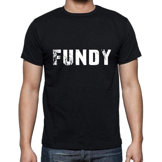 Fundy Mens Short Sleeve Round Neck T-Shirt 5 Letters Black Word 00006 - Casual