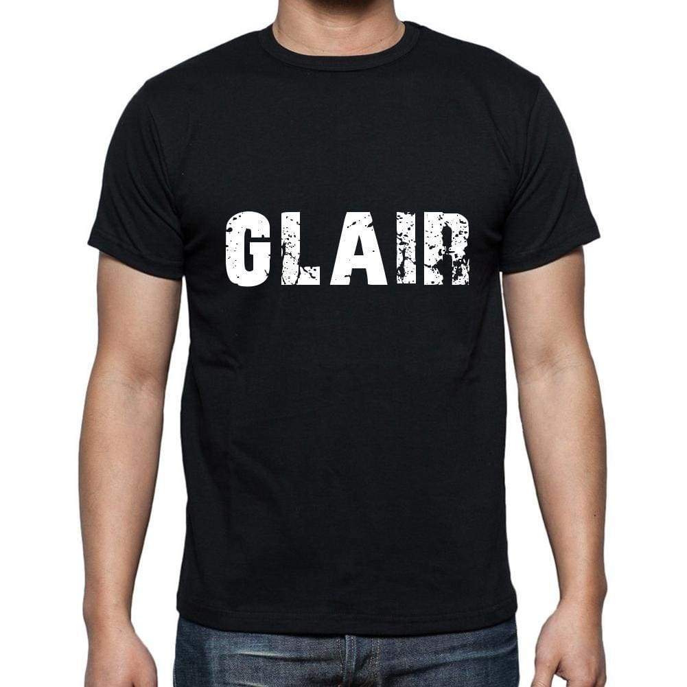 Glair Mens Short Sleeve Round Neck T-Shirt 5 Letters Black Word 00006 - Casual