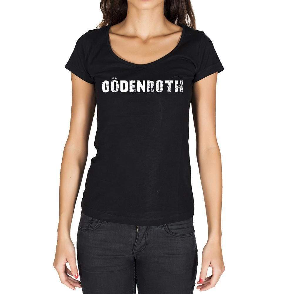 Gödenroth German Cities Black Womens Short Sleeve Round Neck T-Shirt 00002 - Casual