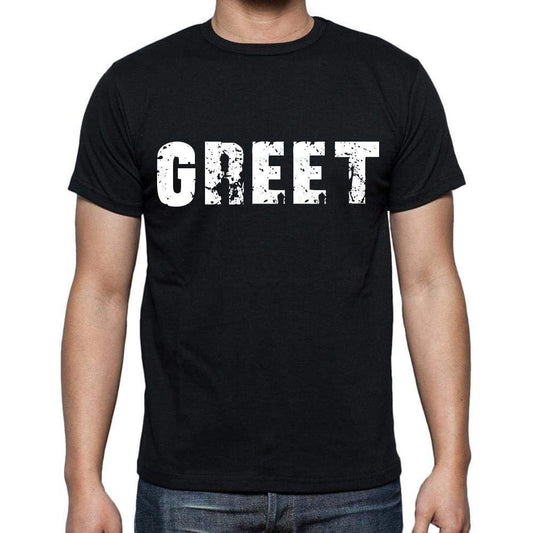 Greet White Letters Mens Short Sleeve Round Neck T-Shirt 00007