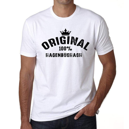 Hagenbüchach 100% German City White Mens Short Sleeve Round Neck T-Shirt 00001 - Casual
